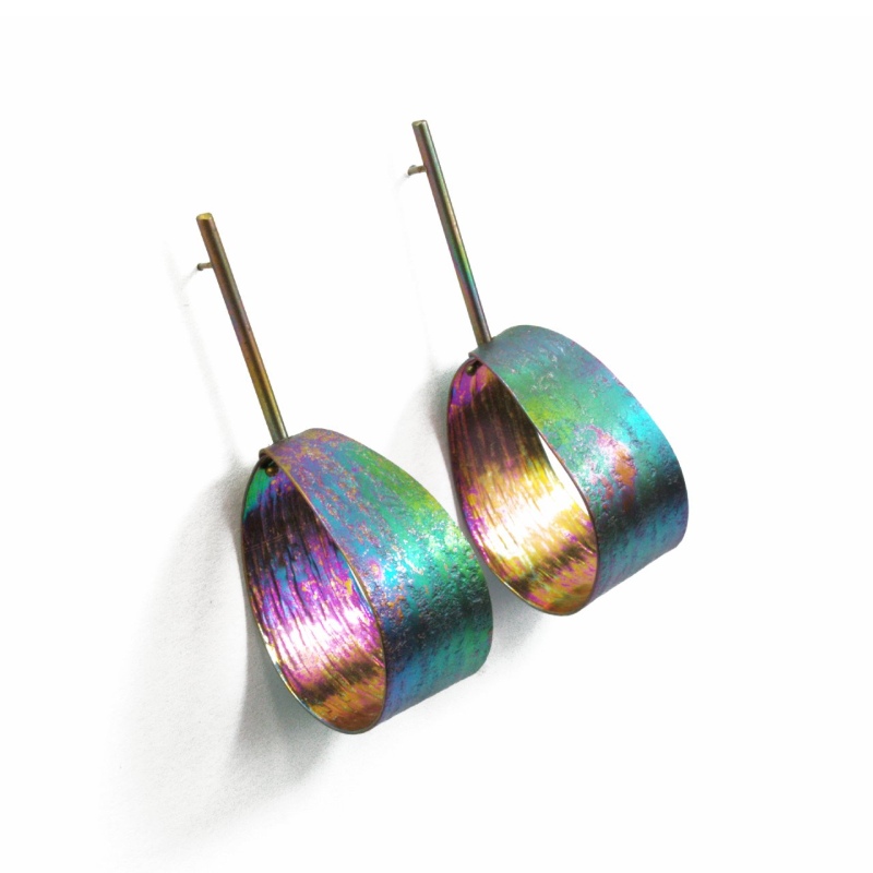 Boucles d'oreilles Loops - vert