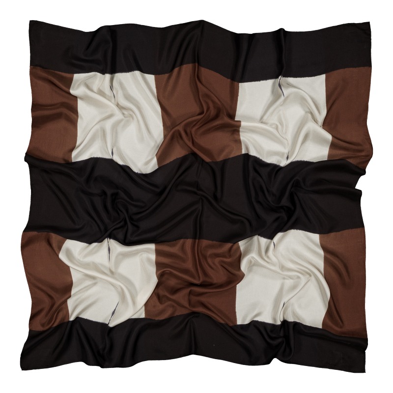 Foulard Étendues - moka & noir – Image 2