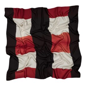 Foulard Étendues - rouge cerise & noir