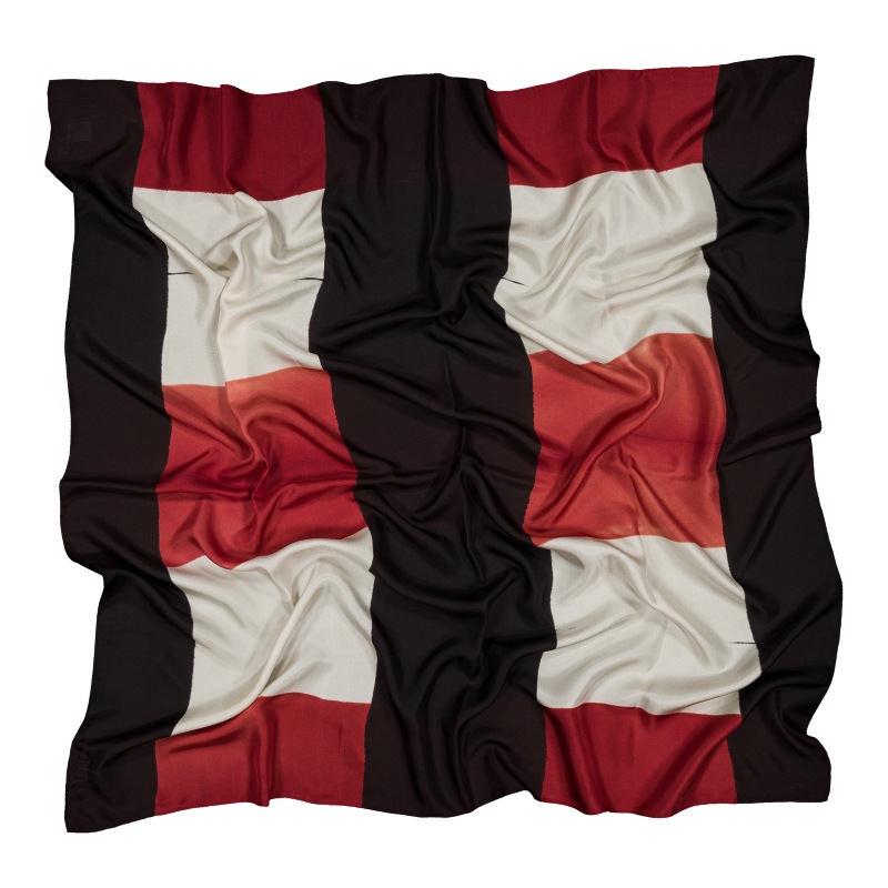 Foulard Étendues - rouge cerise & noir